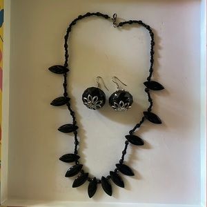 Black Necklace earring set